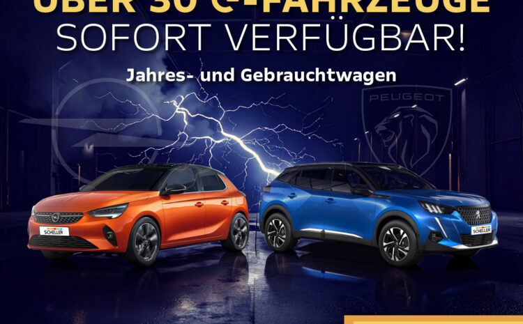  e-Fahrzeuge Abverkaufsaktion